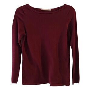 SFERRA Burgundy Long Sleeve Sweater Lightweight Top